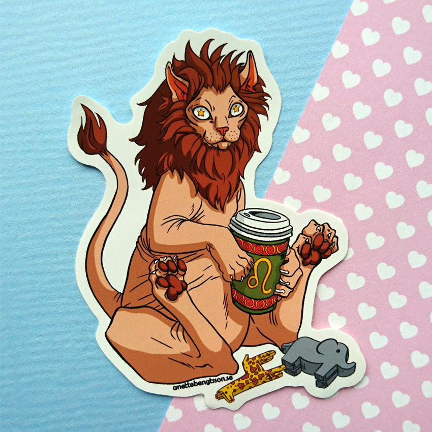Leo (Lejonet) klistermärke - Sphynx Zodiac/Stjärntecken
