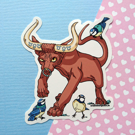 Taurus (Oxen) klistermärke - Sphynx Zodiac/Stjärntecken