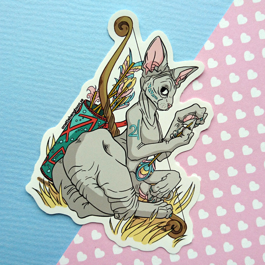 Sagittarius (Skytten) klistermärke - Sphynx Zodiac/Stjärntecken
